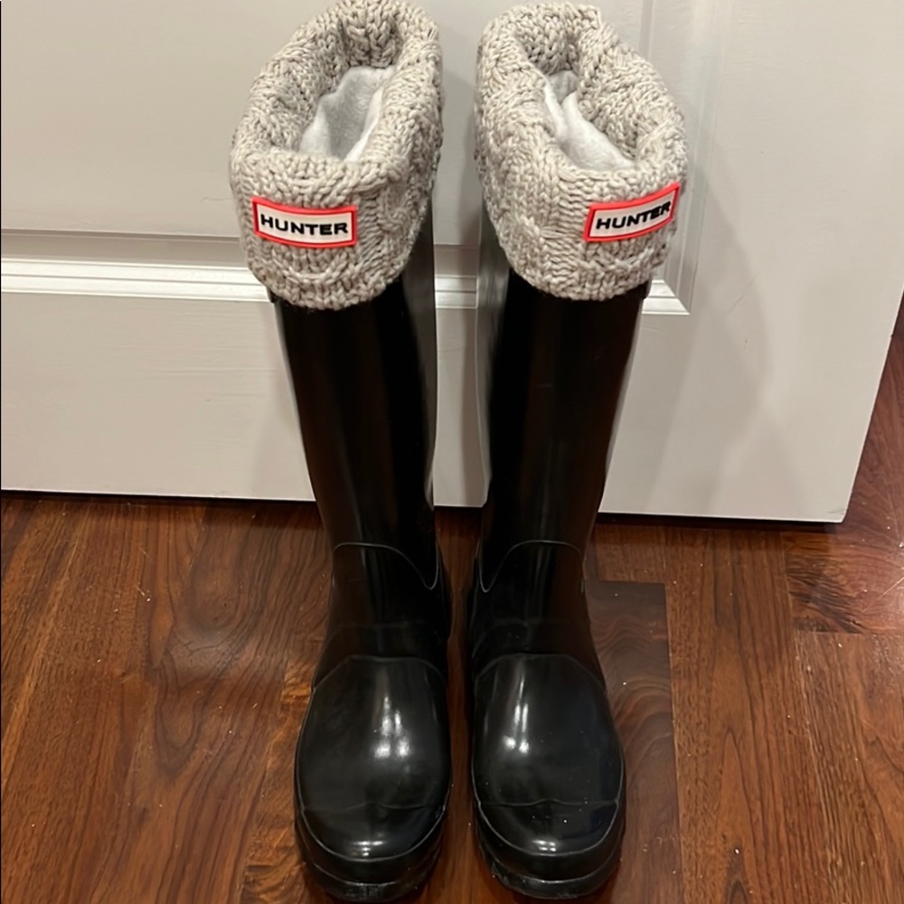 HUNTER tall rain boots 37 size 6